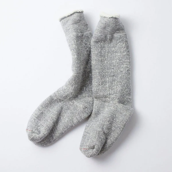 RoToTo Double Face Crew Socks Merino Wool & Organic Cotton Mid Grey 3 RoToTo Double Face Crew Socks Merino Wool & Organic Cotton Mid Grey