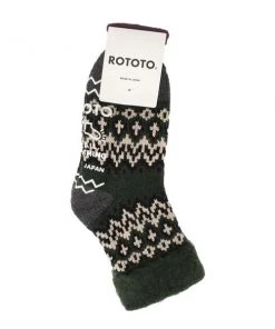 RoToTo Comfy Room Socks Nordic Dark Green