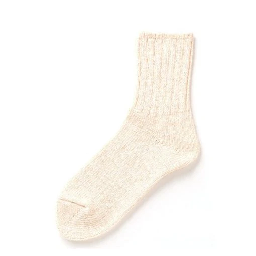 RoToTo Slub Ankle Socks Ecru