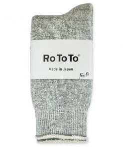 RoToTo Grey Double Face Merino Wool Socks