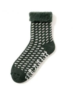 RoToTo Comfy Room Socks Birds Eye Green