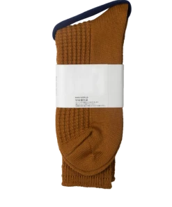 RoToTo Cotton Waffle Socks Rust
