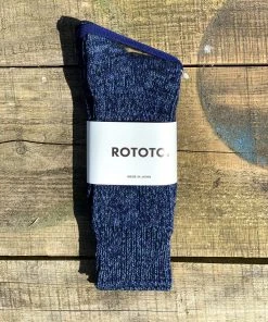RoToTo Denim Tone Ankle Socks Blue Denim