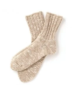 RoToTo Slub Ankle Socks Beige