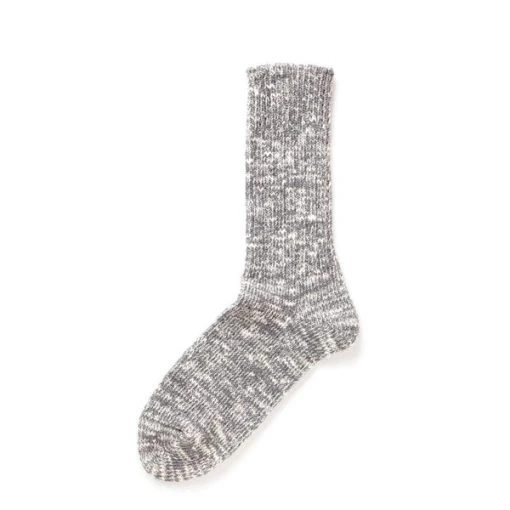 RoToTo Slub Crew Socks Mid Grey