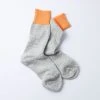 RoToTo Double Face Crew Socks Silk Cotton Orange L Gray 1 RoToTo Double Face Crew Socks Silk Cotton Orange L Gray
