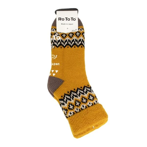 RoToTo Comfy Room Socks Nordic Yellow 2 RoToTo Comfy Room Socks Nordic Yellow