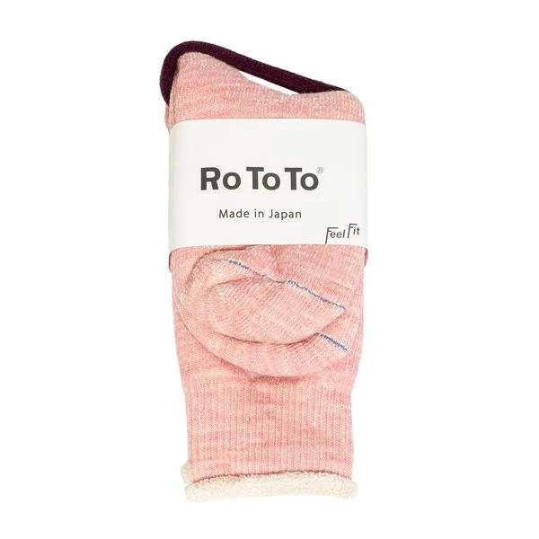 RoToTo Double Face Socks Light Pink 3 RoToTo Double Face Socks Light Pink
