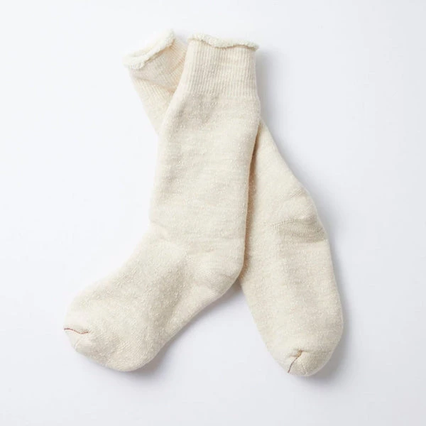 RoToTo Double Face Crew Socks Merino Wool & Organic Cotton Oatmeal 3 RoToTo Double Face Crew Socks Merino Wool & Organic Cotton Oatmeal
