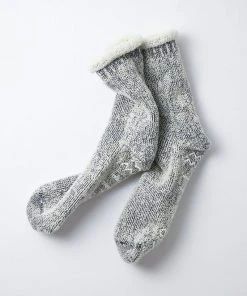 RoToTo Merino Home Socks Navy & White S