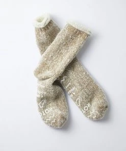 RoToTo Merino Home Socks Khaki & White S