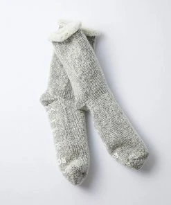 RoToTo Merino Home Socks Dark Grey & White S